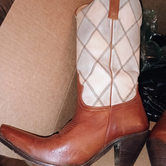 CHARLIE 1 HORSE BROWN LEATHER WESTERN STYLE BOOTS!! NEW - Picture 10 of 10